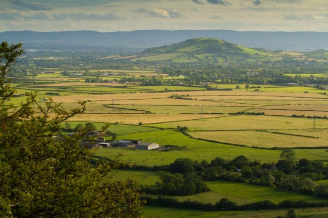Brean Down from Crook Peak in Somerset