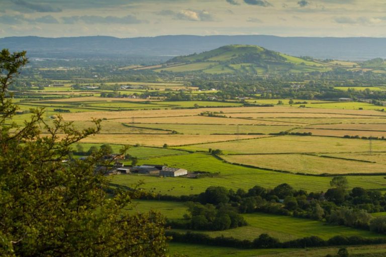 Brean Down from Crook Peak in Somerset